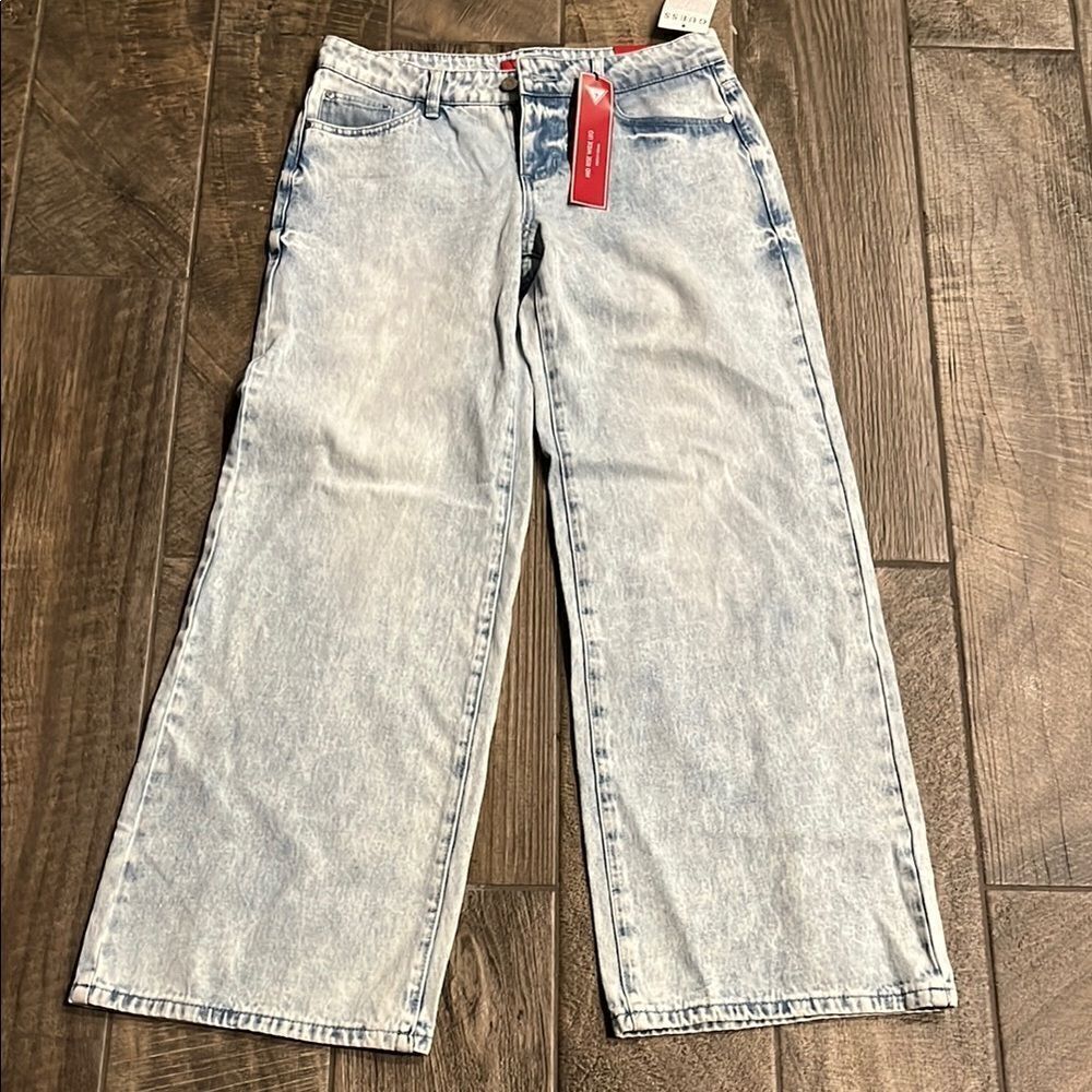 Guess Blue Flare Wide Leg Jeans 100% Cotton.